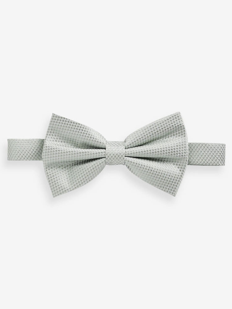 Light Green Textured Silk Bow Tie - Image 1 of 4