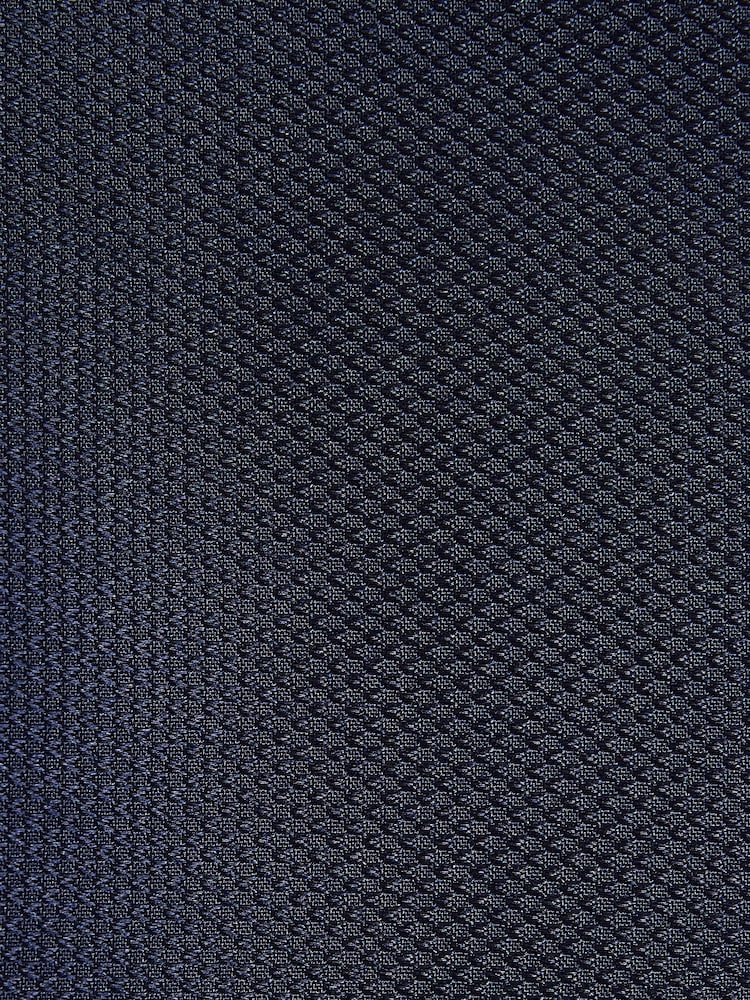 Navy Blue Textured Silk Lapel Pin And Pocket Square Set - Image 3 of 3