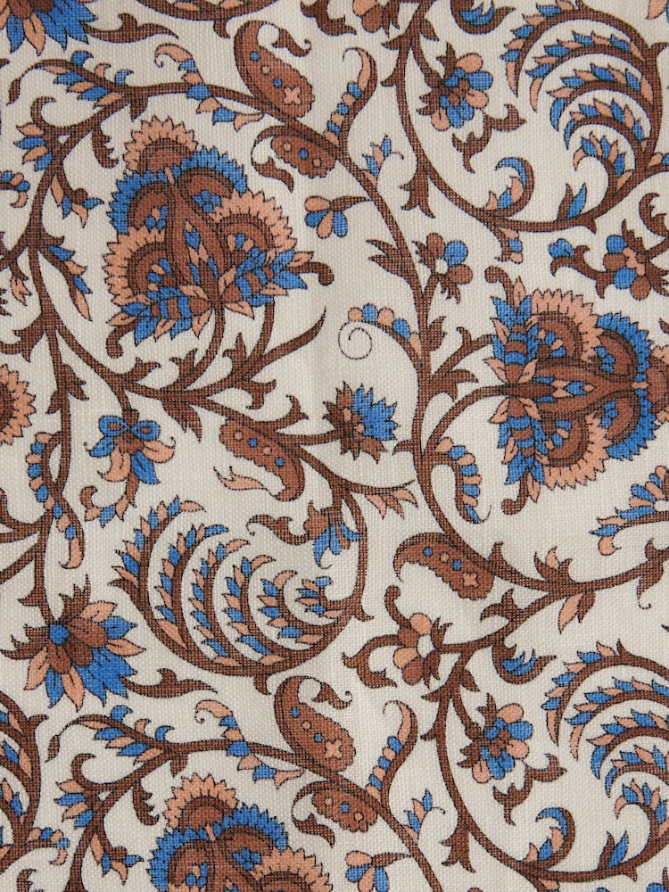 Neutral Brown Sarasa Linen Pocket Square - Image 2 of 2