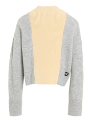 Calvin Klein Jeans Grey Mixed Stitch Sweat Shirt and Joggers Set - Image 8 of 9