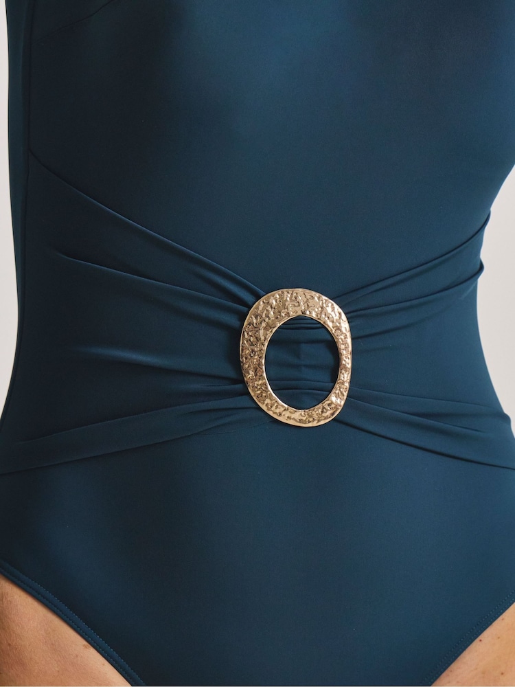 Simply Be Blue Magisculpt Belt Detail Swimsuit - Image 5 of 5 Simply Be Blue Magisculpt Belt Detail Swimsuit - Image 5 of 5