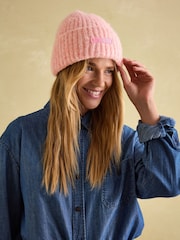 Joules Pink Beanie Hat - Image 2 of 5