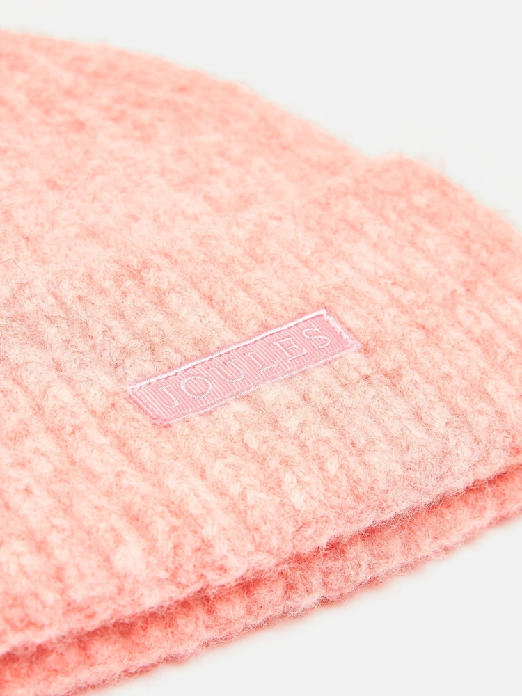 Joules Pink Beanie Hat - Image 5 of 5
