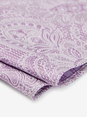 Lilac Purple Textured Paisley Tie, Pocket Square And Pin Set - Image 6 of 6