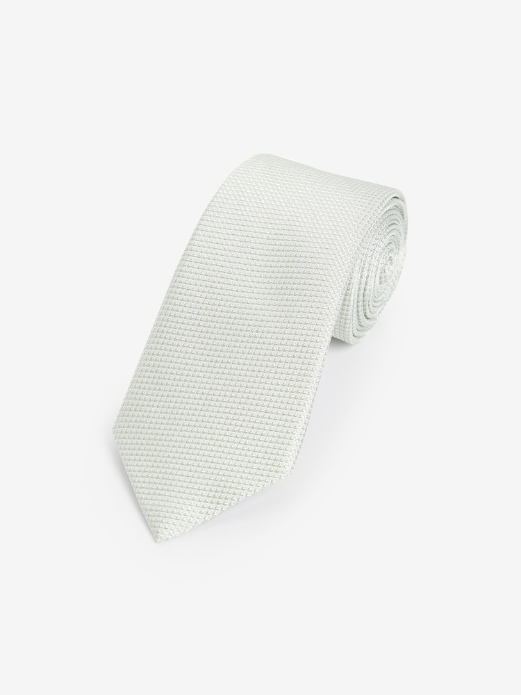 Light Green Textured Silk Tie - Image 1 of 3