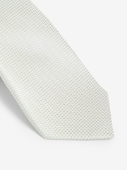 Light Green Textured Silk Tie - Image 2 of 3
