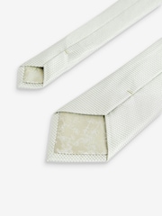 Light Green Textured Silk Tie - Image 3 of 3