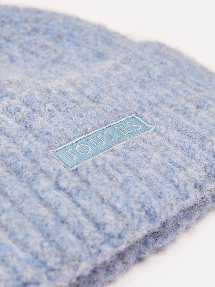 Joules Blue Beanie Hat - Image 6 of 6