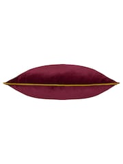 Furn Red Meridian Velvet 45cm X 45cm Cushion Cover - Image 4 of 5