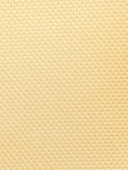 Yellow Textured Silk Lapel Pin And Pocket Square Set - Image 3 of 3