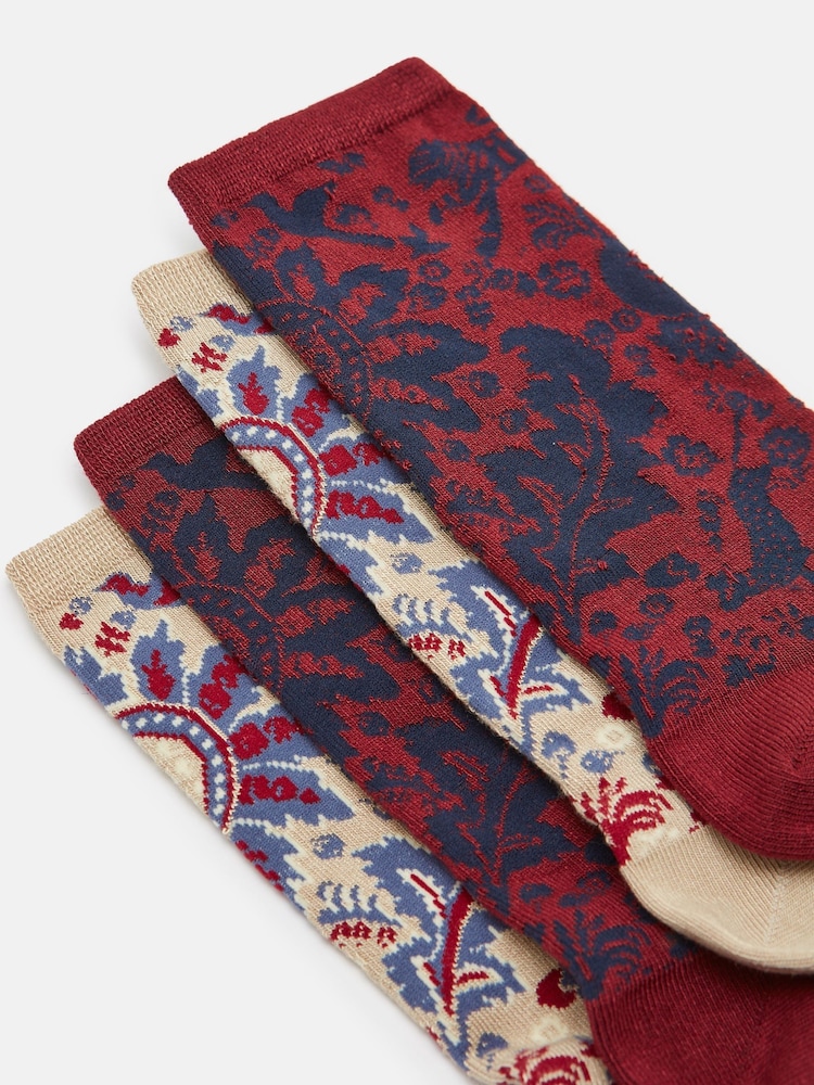 Joules Women's Everyday Neutral/Navy 2 Pack Socks (size 4-8) - Image 2 of 3