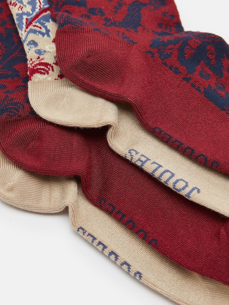 Joules Women's Everyday Neutral/Navy 2 Pack Socks (size 4-8) - Image 3 of 3