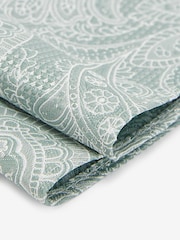 Sage Green Textured Paisley Tie, Pocket Square And Pin Set - Image 3 of 7