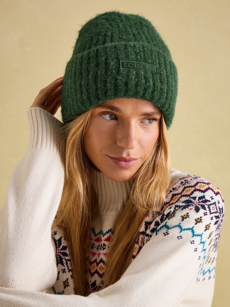 Joules Caversham Green Beanie Hat - Image 1 of 5