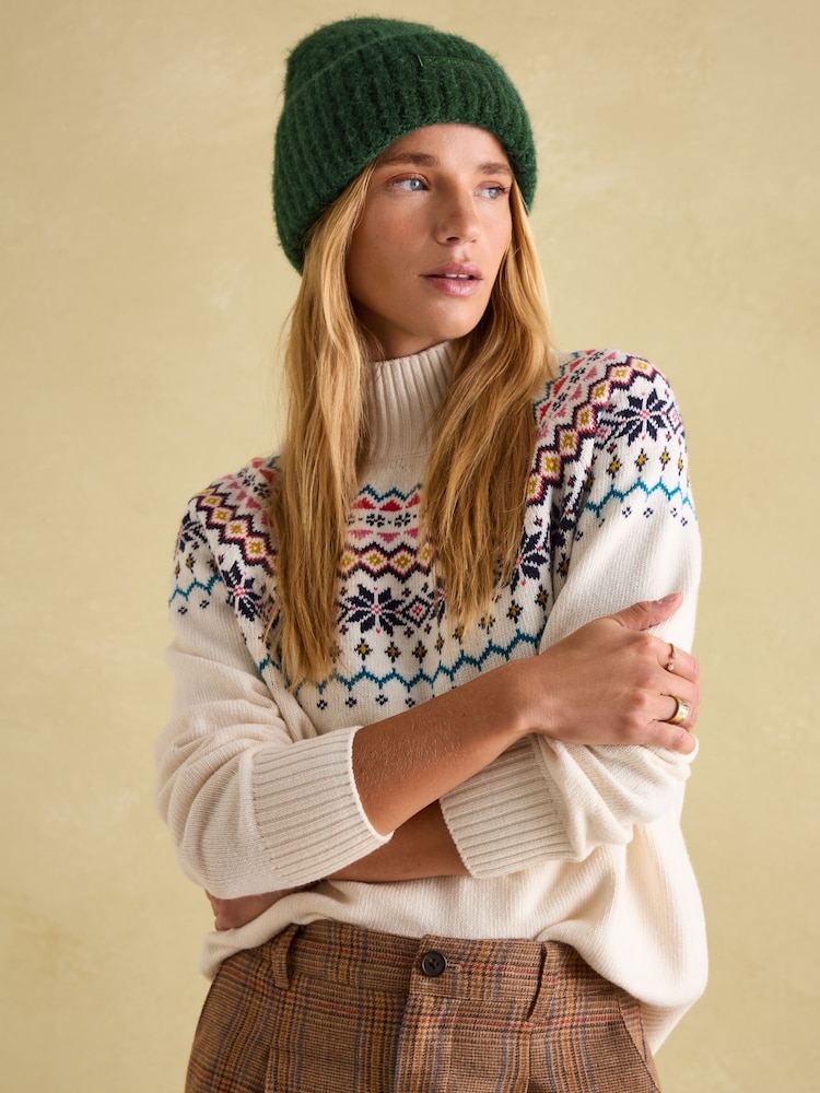 Joules Caversham Green Beanie Hat - Image 2 of 5