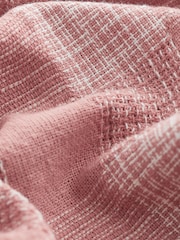 Pink - Strukturiertes, kurzärmliges, kariertes Hemd mit kubanischem Kragen aus 100 % Baumwolle - Bild 8 von 8