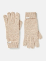 Joules Oatmeal Knitted Gloves - Image 1 of 3