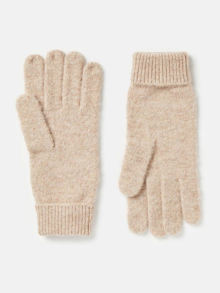 Joules Oatmeal Knitted Gloves - Image 2 of 3