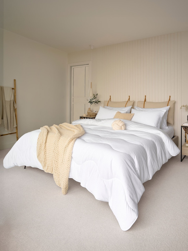 Night Lark Cotton Waffle 10.5 Tog Coverless Duvet - Image 1 of 2
