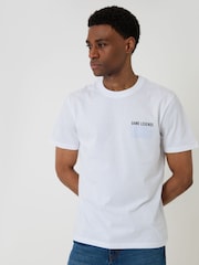 Threadbare White Noodle Bowl Cotton Crew Neck T-Shirt - Image 2 of 4