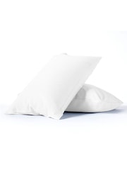 Night Lark Set of 2 White 100% Cotton Waffle Pillowcases - Image 2 of 2