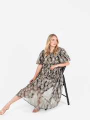Lovedrobe Sequin Star Black Midi Dress - Image 6 of 8