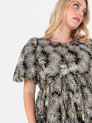 Lovedrobe Sequin Star Black Midi Dress - Image 7 of 8