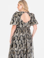 Lovedrobe Sequin Star Black Midi Dress - Image 8 of 8