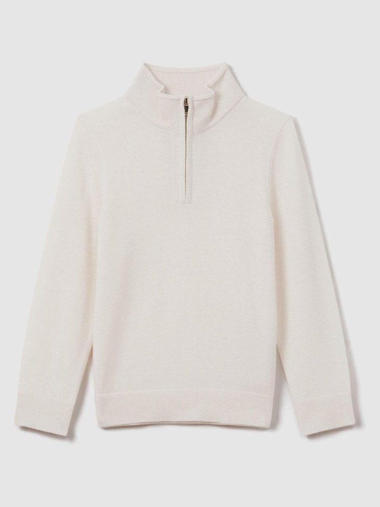 Reiss Snow Blackhall 13-14 yrs Wool Quarter Zip Jumper - Image 1 of 6