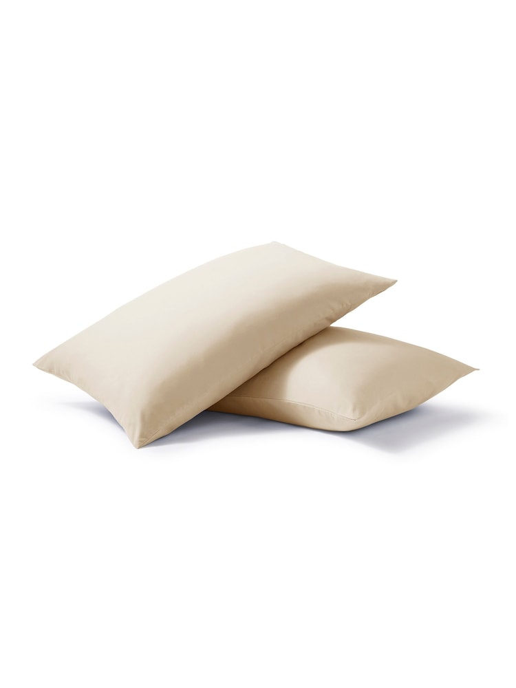 Night Lark Set of 2 Warm Sand Plain Dye Pillowcases - Image 1 of 1