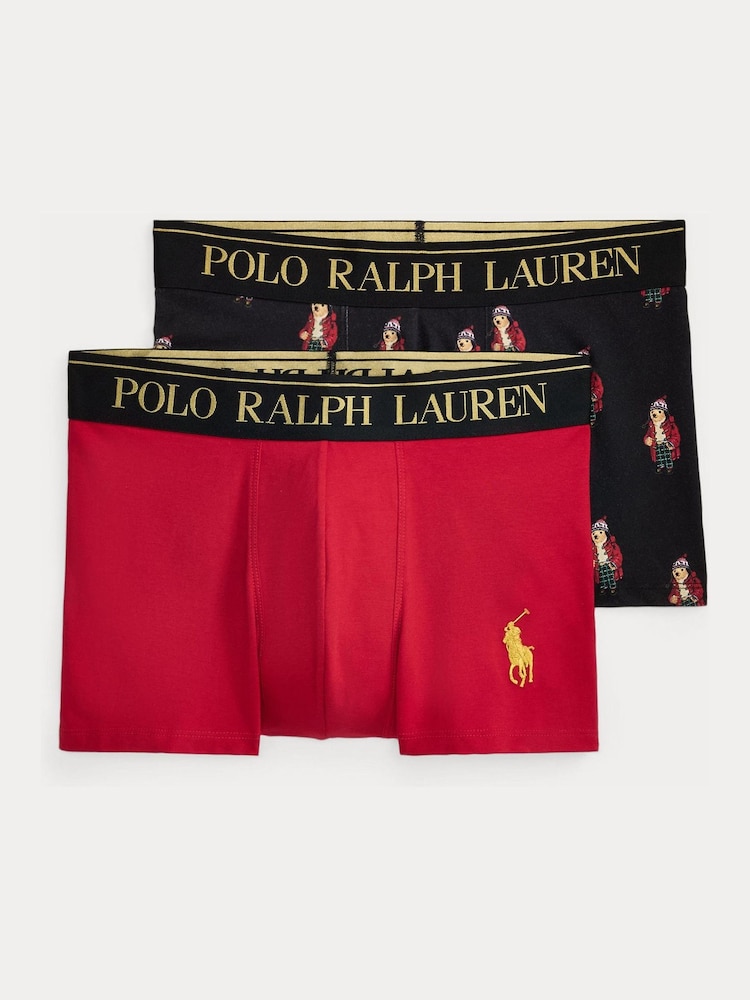 Polo Ralph Lauren Red Seasonal Bear Trunks 2 Pack - Image 1 of 5