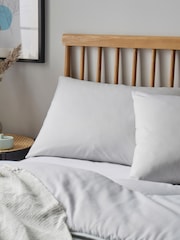 Night Lark Set of 2 Nordic Mist Plain Dye Pillowcases - Image 1 of 2