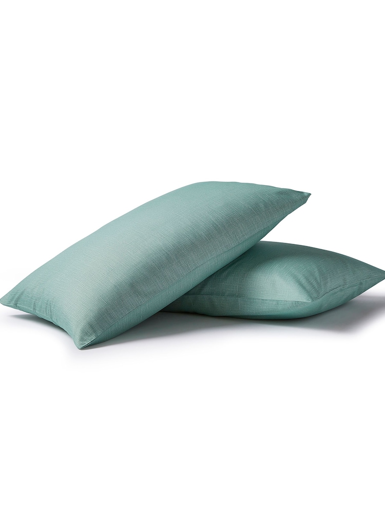 Night Lark Seagrass Green Set of 2 Linen Plain Dye Pillowcases - Image 1 of 1 Night Lark Seagrass Green Set of 2 Linen Plain Dye Pillowcases - Image 1 of 1