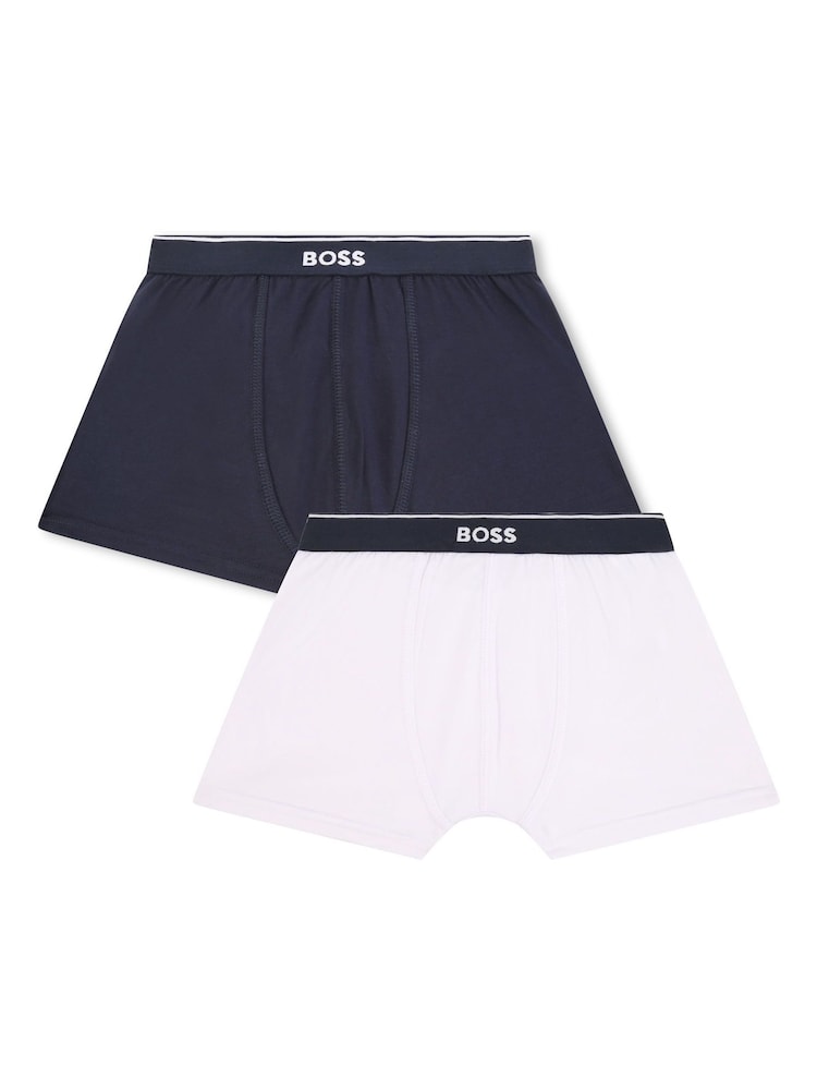BOSS Blue Boxers 2 Pack - Image 1 of 6 BOSS Blue Boxers 2 Pack - Image 1 of 6