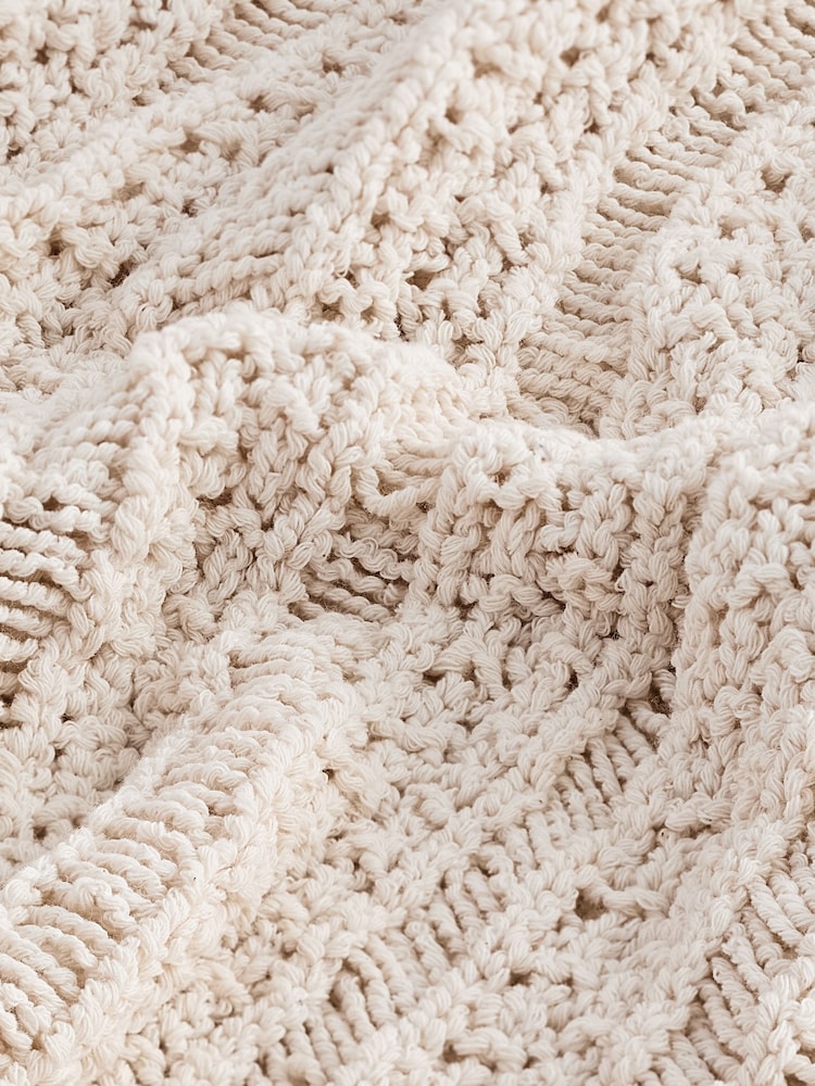 White Knitted Long Sleeve Off The Shoulder Top - Image 6 of 6
