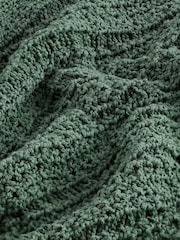 Green Knitted Long Sleeve Off The Shoulder Top - Image 6 of 6