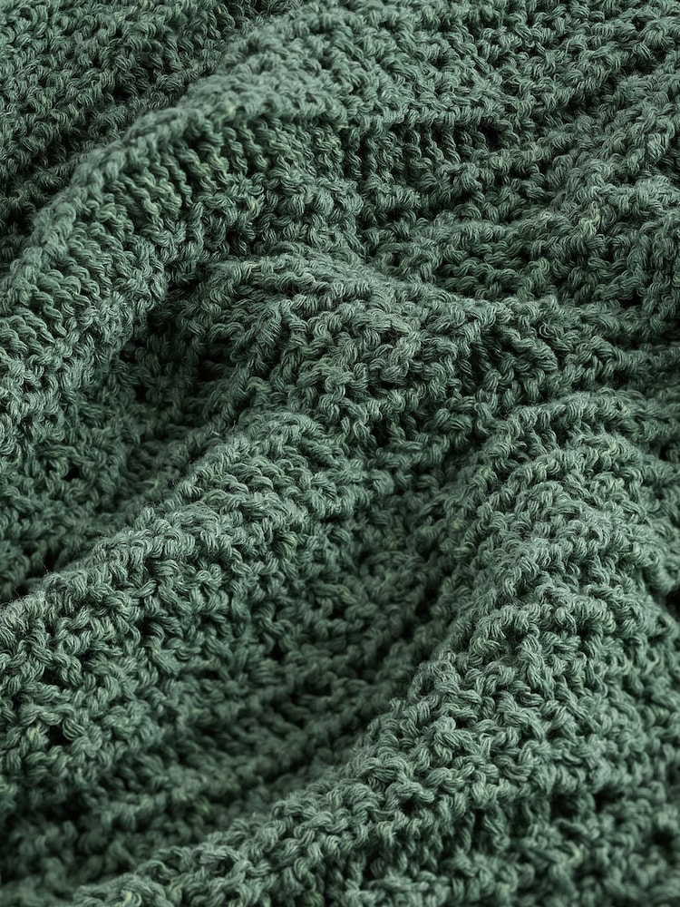 Green Knitted Long Sleeve Off The Shoulder Top - Image 6 of 6