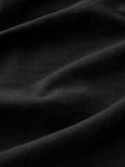 Black Short Sleeve Tie Neck Bardot Blouse - Image 7 of 7