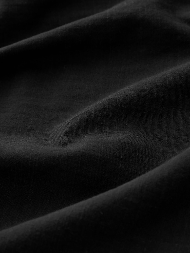 Black Short Sleeve Tie Neck Bardot Blouse - Image 7 of 7