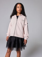 smALLSAINTS Light Pink Girls Amphia Underground 100% Cotton Zip Hoodie - Image 2 of 9