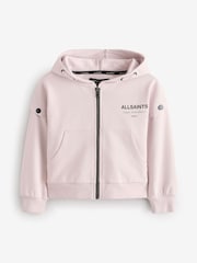 smALLSAINTS Light Pink Girls Amphia Underground 100% Cotton Zip Hoodie - Image 6 of 9