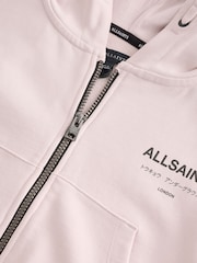 smALLSAINTS Light Pink Girls Amphia Underground 100% Cotton Zip Hoodie - Image 7 of 9