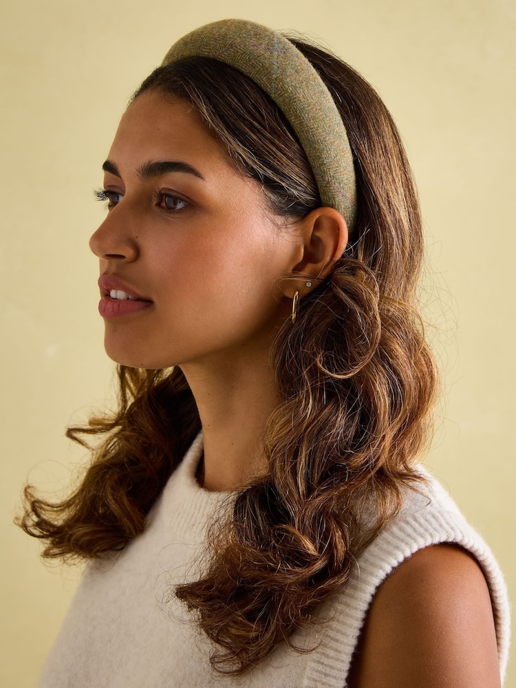 Joules Tessie Green Tweed Headband - Image 1 of 6