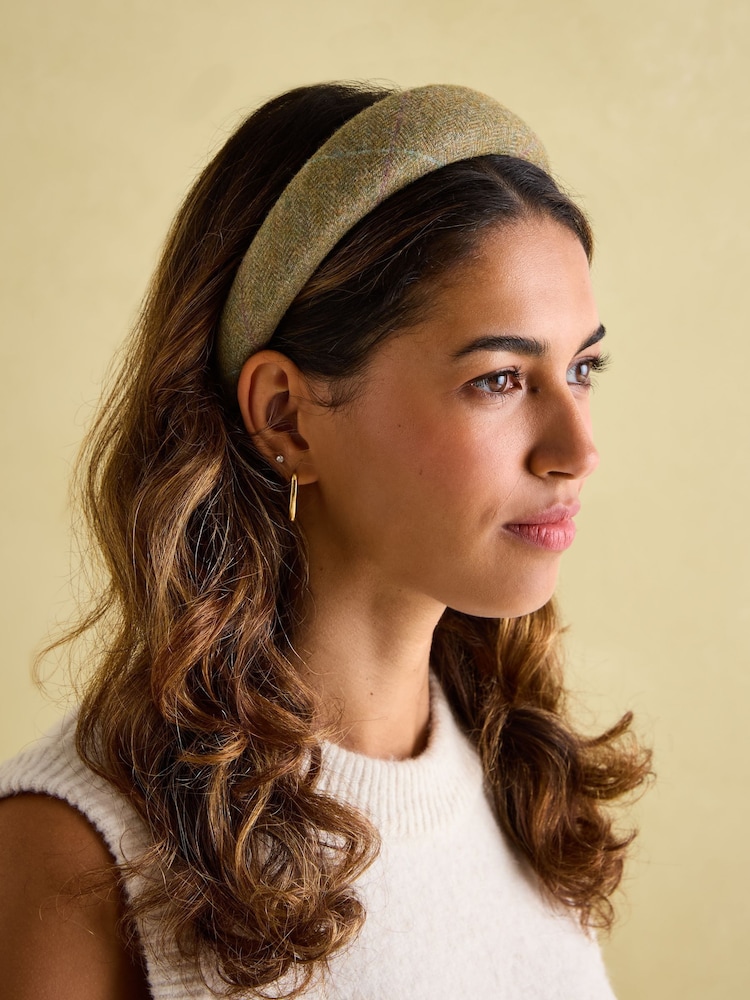 Joules Tessie Green Tweed Headband - Image 2 of 6 Joules Tessie Green Tweed Headband - Image 2 of 6