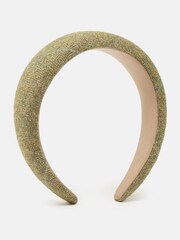Joules Tessie Green Tweed Headband - Image 3 of 6