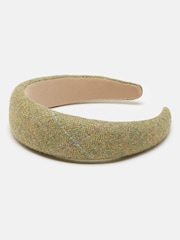 Joules Tessie Green Tweed Headband - Image 4 of 6