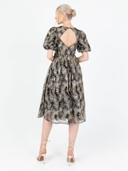Lovedrobe Sequin Star Black Midi Dress - Image 3 of 7