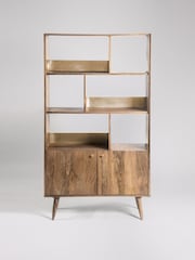 Swoon Natural Fresco Mango Wood 2 Door Shelving - Image 3 of 7