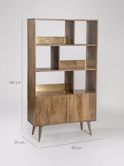Swoon Natural Fresco Mango Wood 2 Door Shelving - Image 6 of 7