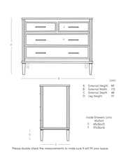 Swoon Grey Claudine Mango Wood 4 Drawer Chest - Image 3 of 5